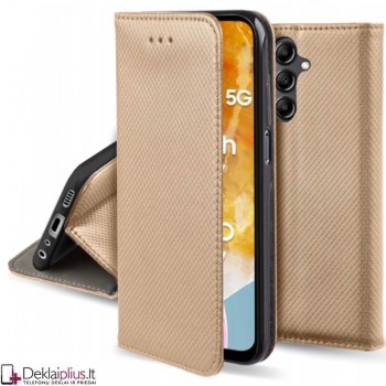 Telone atverčiamas dėklas - auksinės spalvos (Samsung Galaxy M15 5G) Telone atverčiamas dėklas - auksinės spalvos (Samsung Galaxy M15 5G)